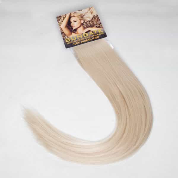 Extensie par natural de culoare Blond Deschis model tape in
